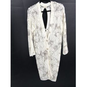 POL Ivory Open-Knit Cardigan